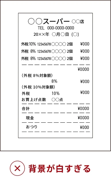 背景が白すぎる